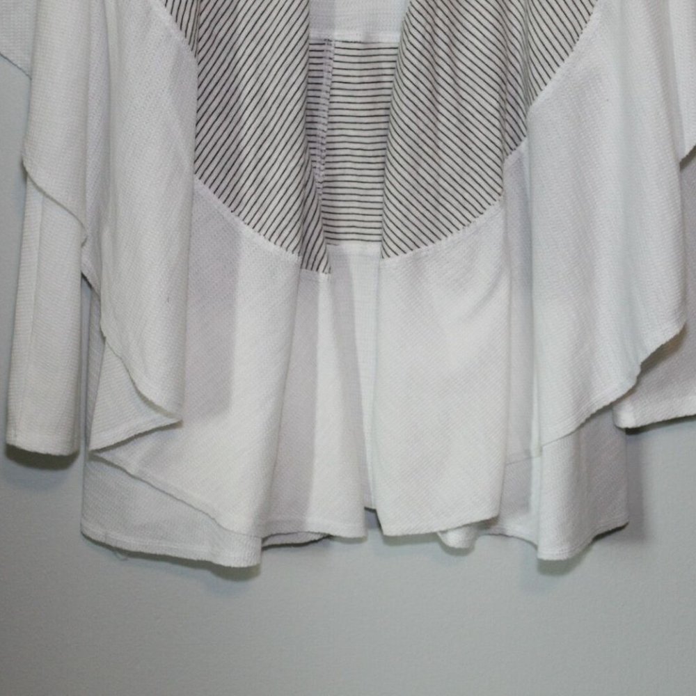 ✨2/$20 Soft Surroundings Open Front Drape Cardigan White Women's Small H12770 - Picture 6 of 12